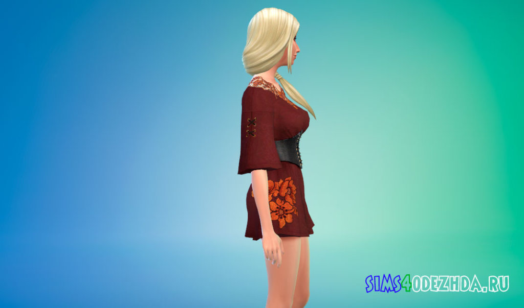 Красивое вампирское платье Симс 4 - фото 2