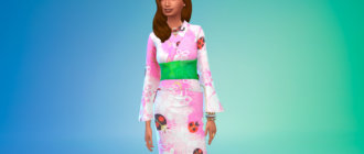 Японская юката Симс 4 - фото 1