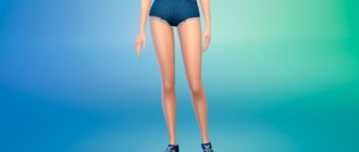 Стильные женские мини-шорты для Симс 4 - фото 1