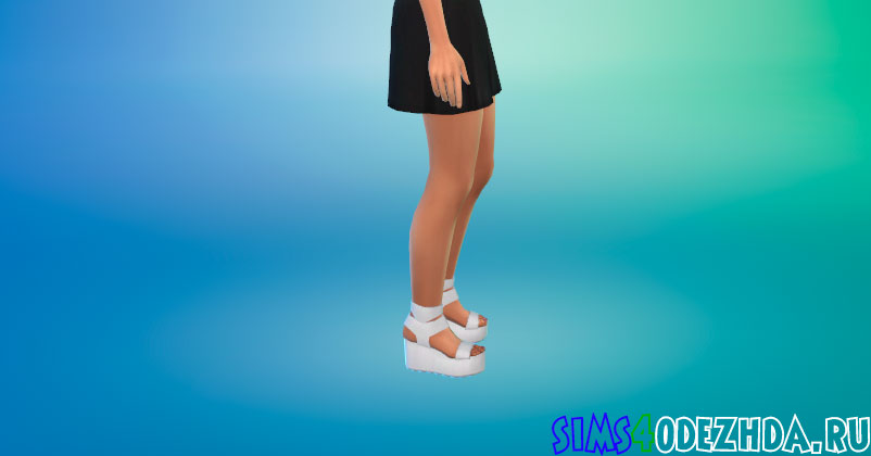 Сандалии на высокой платформе для Симс 4 - фото 2