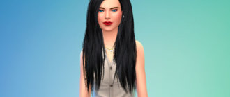 Длинные объемные волосы для женщин для Симс 4 - фото 1