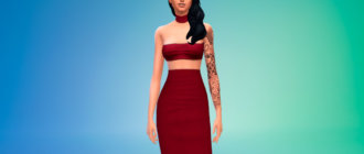 Модное платье из трех частей для Симс 4 - фото 1