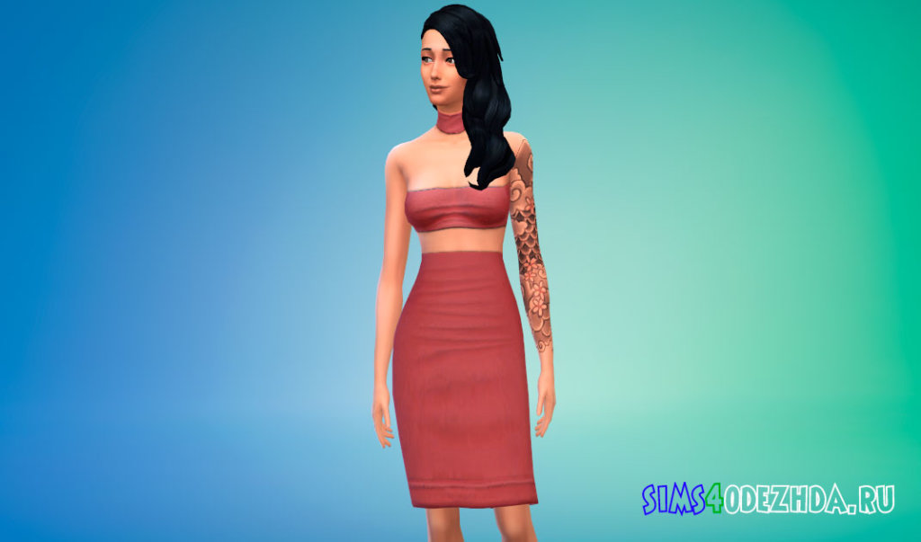 Модное платье из трех частей для Симс 4 - фото 2