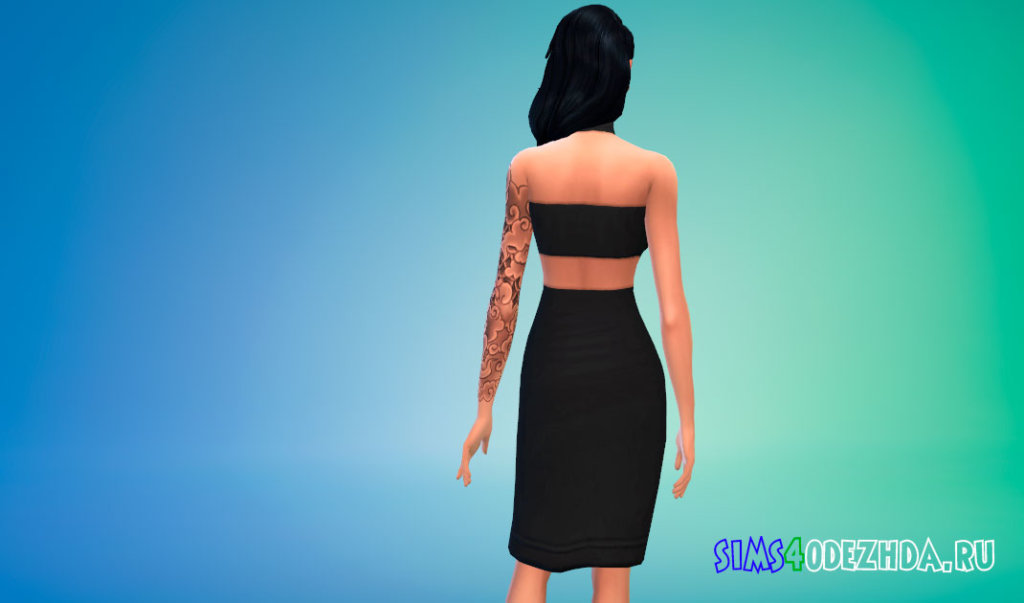 Модное платье из трех частей для Симс 4 - фото 3