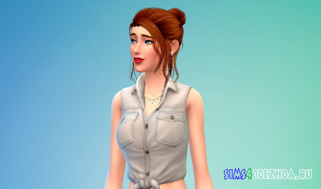 Неряшливые женские волосы для Симс 4 - фото 2