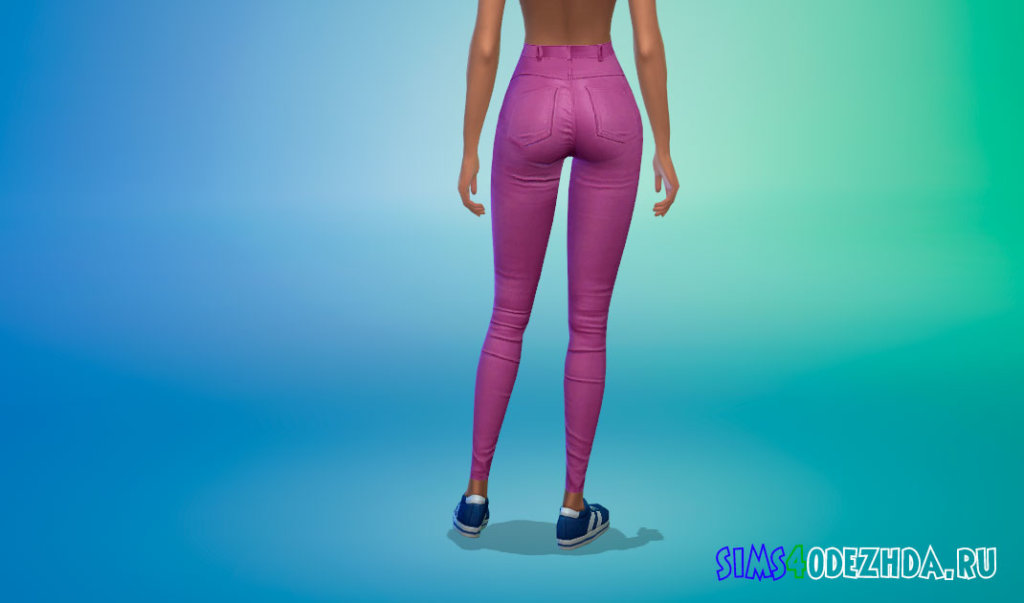 Обтягивающие кожаные брюки для женщин для Симс 4 - фото 3