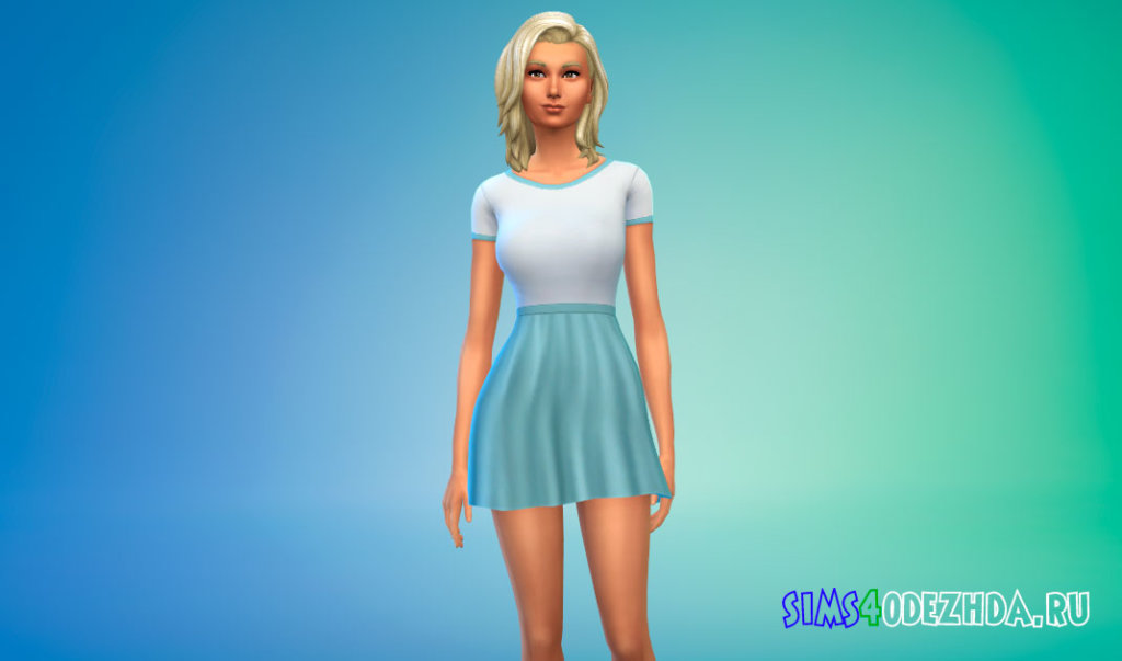 Платье для тенниса для Симс 4 - фото 2