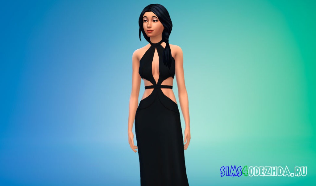 Платье Карли Клосс для Симс 4 - фото 2