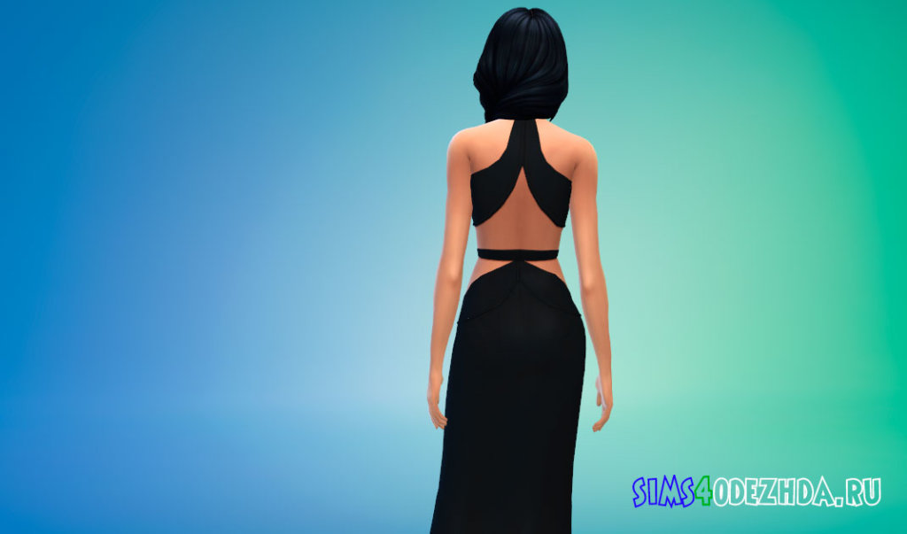 Платье Карли Клосс для Симс 4 - фото 3