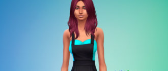 Прямые женские волосы до плеч для Симс 4 - фото 1