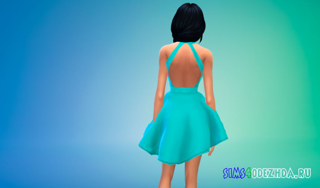 Пышное мини платье для Симс 4 - фото 3