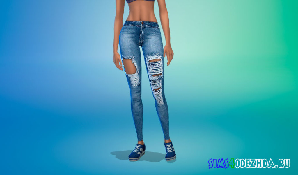 Рваные джинсы в стиле гранж для Симс 4 - фото 2