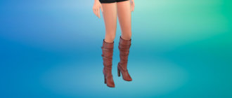 Сапоги с декоративными ремешками для Симс 4 - фото 1