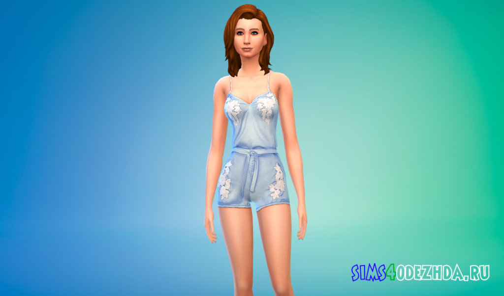 Шелковая пижама для Симс 4 - фото 2
