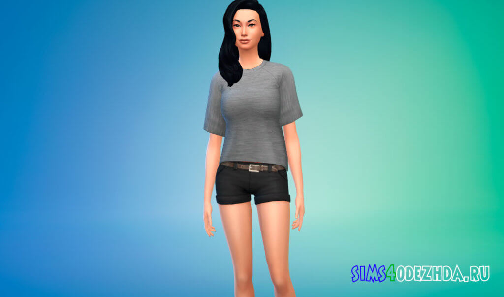 Свободная футболка для женщин для Симс 4 - фото 2
