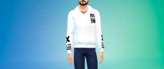 Толстовки BTS для мужчин для Симс 4 - фото 1