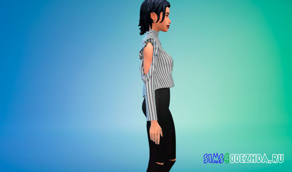 Топ с рюшами для Симс 4 - фото 2