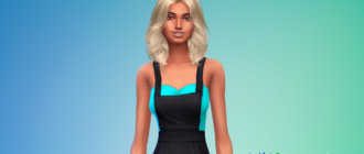 Волнистые волосы средней длины для женщин для Симс 4 - фото 1