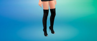 Высокие сапоги с металлическим носком для Симс 4 - фото 1