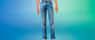 Высококачественные мужские джинсы для Симс 4 - фото 1