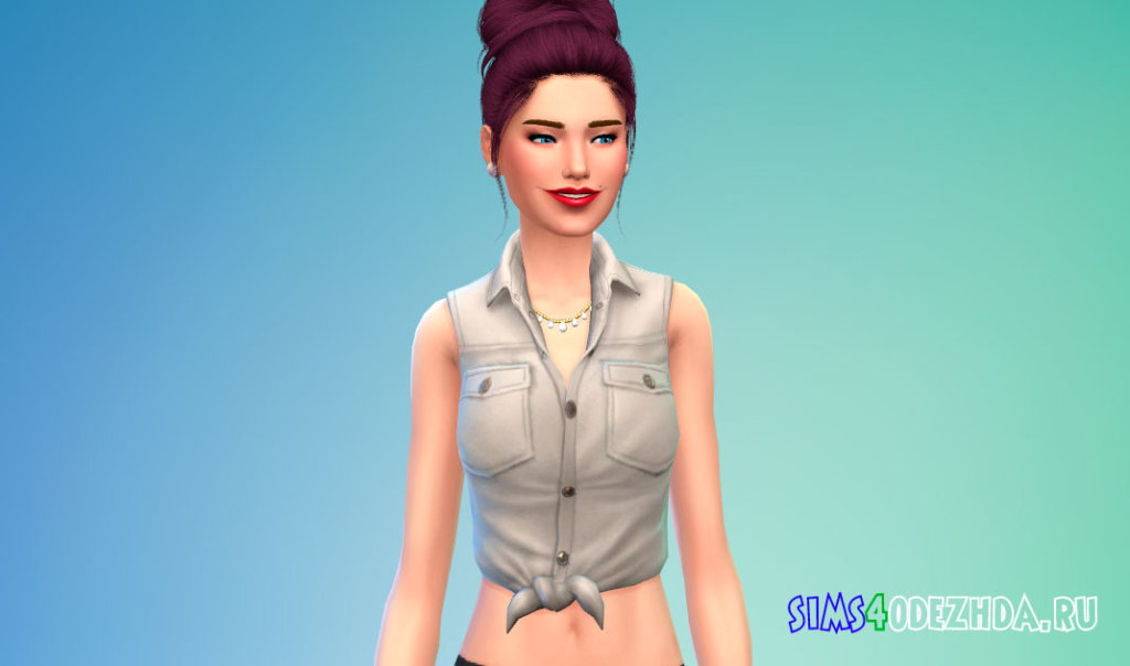 Женская прическа с высоким и огромным пучком для Симс 4 - фото 2