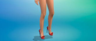 Женские туфли с бантиком для Симс 4 - фото 1