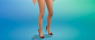 Женские туфли с цепочкой для Симс 4 -фото 1