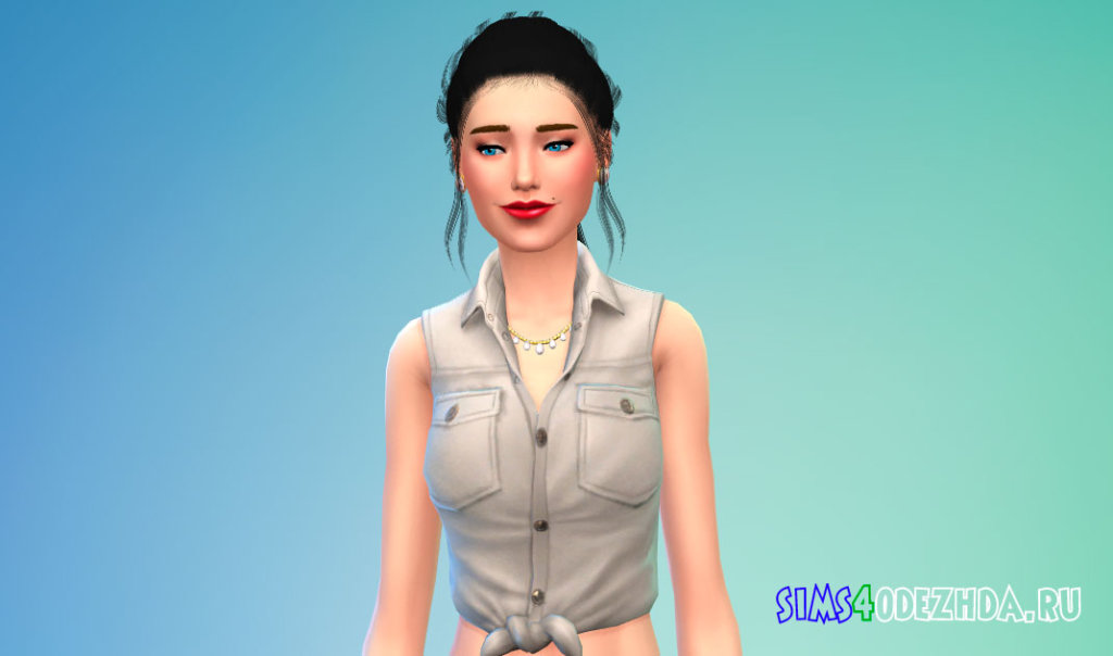 Женские волосы с длинным хвостом для Симс 4 - фото 2