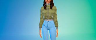 Женский укороченный пуховик для Симс 4 - фото 1