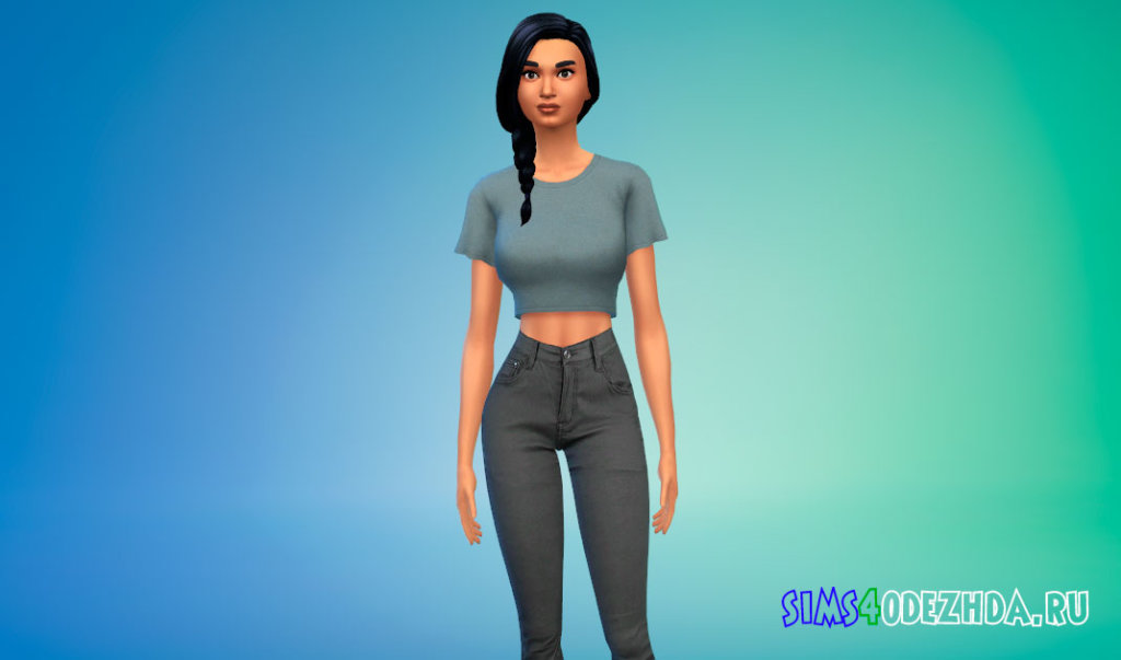 Блузка с бантом на спине для Симс 4 - фото 2