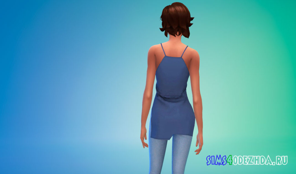 Длинный женский топ для Симс 4 - фото 3