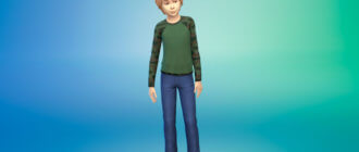 Камуфляжные свитшоты для мальчиков для Симс 4 - фото 1