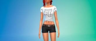 Коллекция пижамных футболок для Симс 4 - фото 1