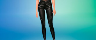 Кожаные штаны для женщин для Симс 4 - фото 1