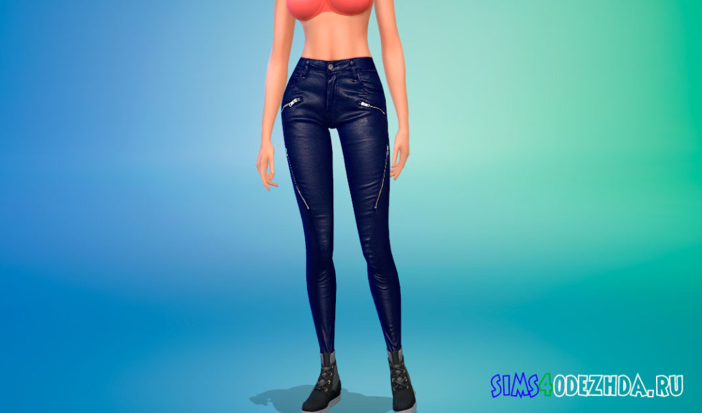Кожаные штаны для женщин для Симс 4 - фото 2