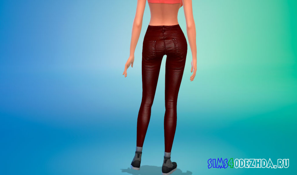 Кожаные штаны для женщин для Симс 4 - фото 3