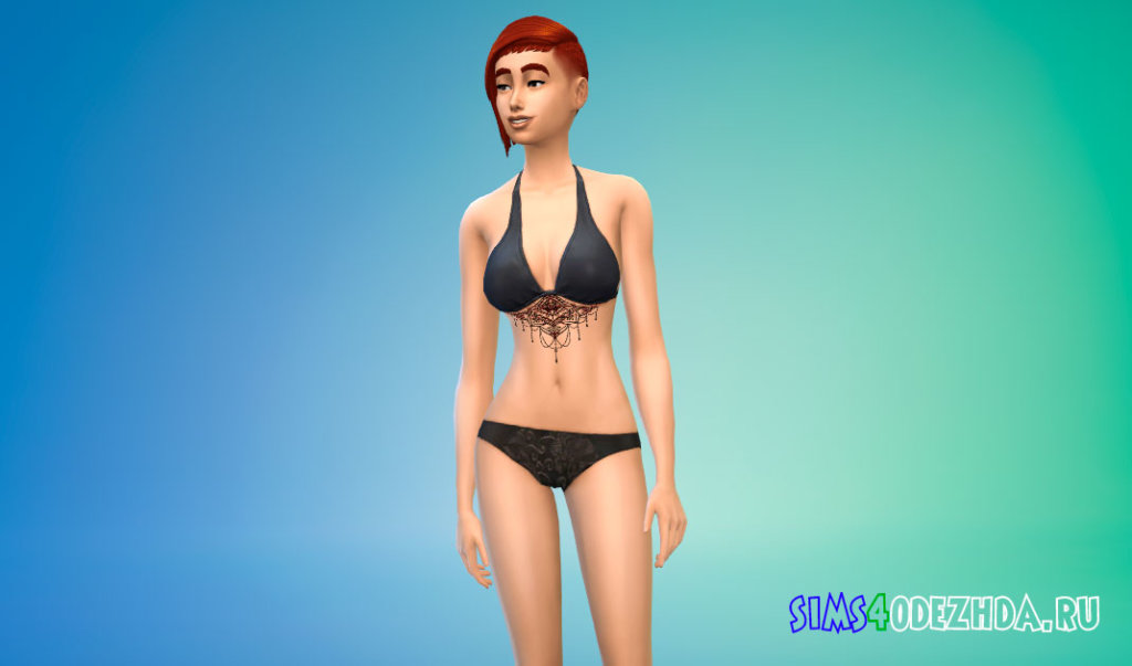 Крутая женская татуировка под грудью для Симс 4 - фото 2