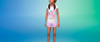 Летние пижамы для девочек для Симс 4 - фото 1