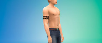 Мужская татуировка на плече для Симс 4 - фото 1