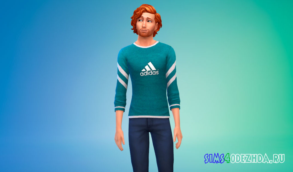 Мужские свитшоты от Адидас для Симс 4 - фото 2