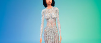 Платье Кайли Дженнер для Симс 4 - фото 1