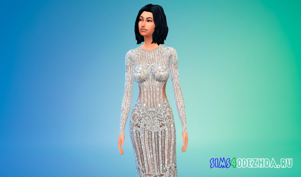 Платье Кайли Дженнер для Симс 4 - фото 2