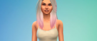 Прическа Pretty Thoughts Hair от LeahLillith для Симс 4 - фото 1