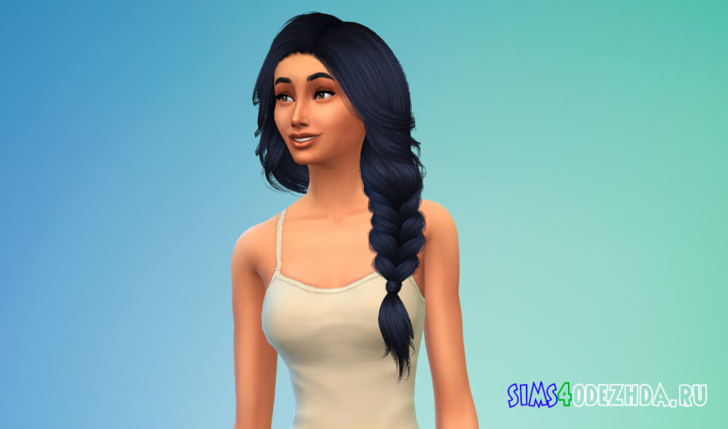 Прическа с шикарной косой для женщин Симс 4 - фото 2