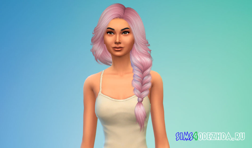 Прическа с шикарной косой для женщин Симс 4 - фото 3