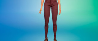 Стильные обтягивающие женские джинсы для Симс 4 - фото 1