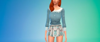 Свитер-платье для Симс 4 - фото 1