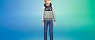 Толстовка с логотипом для мальчиков для Симс 4 - фото 1