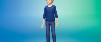 Вязаный детский унисекс свитер дял Симс 4 - фото 1