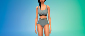 Женский спортивный наряд от Puma для Симс 4 - фото 1